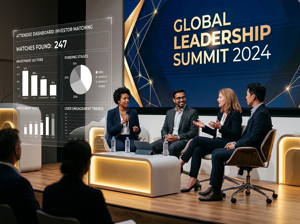 VentureRise Summit keynote speakers and attendee dashboard